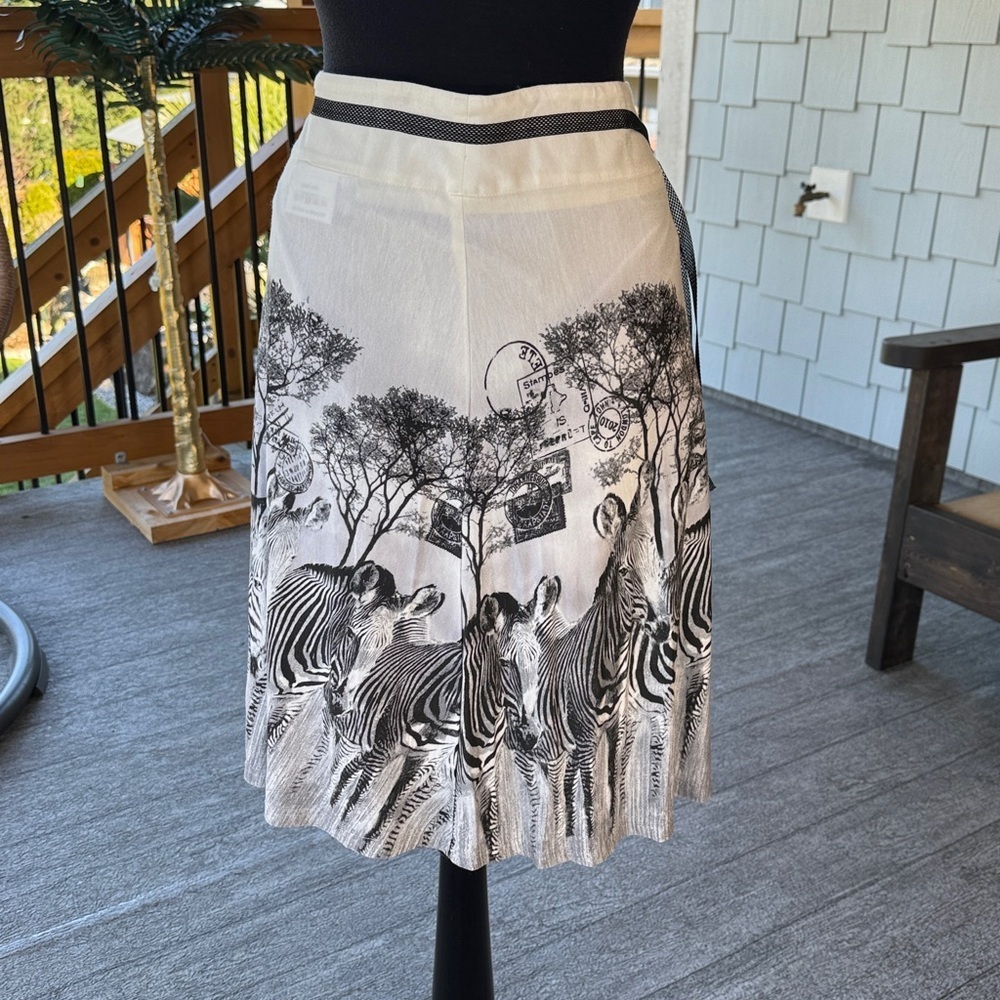 Tuzzi | A-Line Zebra 🦓 Print Skirt